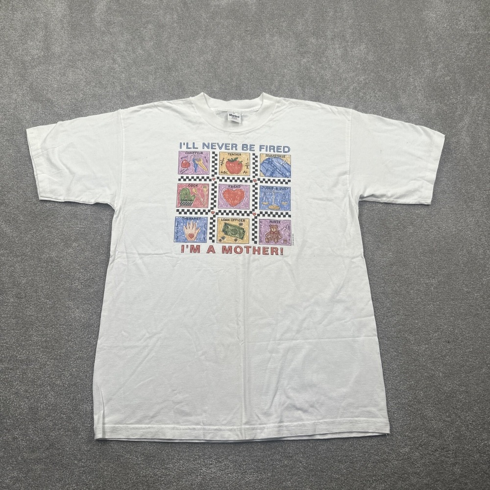 VTG Murina‎ "I'm A Mother" T Shirt Size XL White Made USA